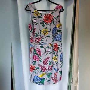 Boden Sleeveless Dress Floral Lined Womens Size 12R